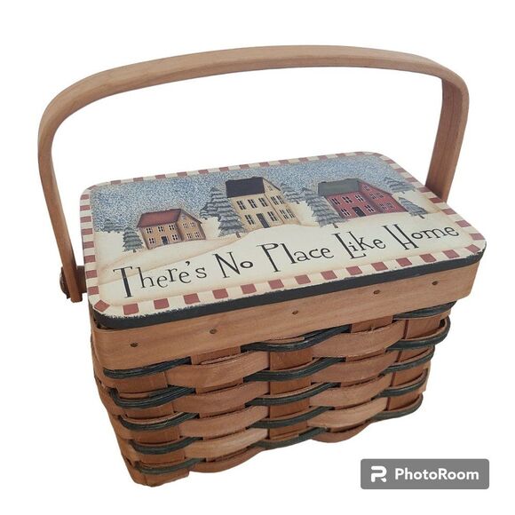 Vintage Crazy Mountain Basket There's No Place Like Home Artist Angela Anderson - Picture 1 of 16